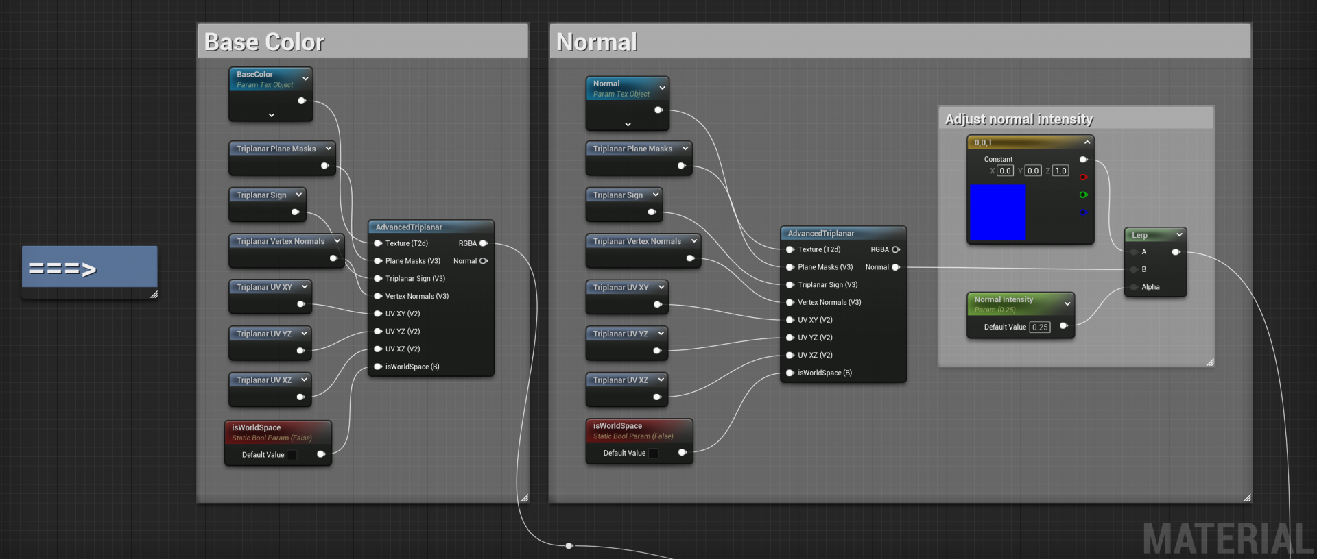 AdvancedTriplanar setup example